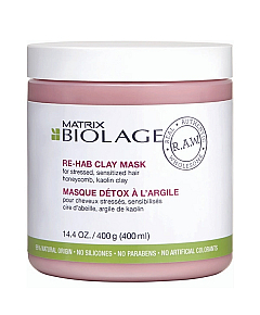 Matrix Biolage RAW Recover Re-Hab Mask - Детокс-маска восстанавливающая с каолиновой глиной и медовыми сотами 400 мл